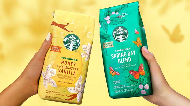 Starbucks Personalized coffee pouch packaging