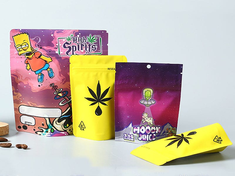 custom different size cannabis mylar bags