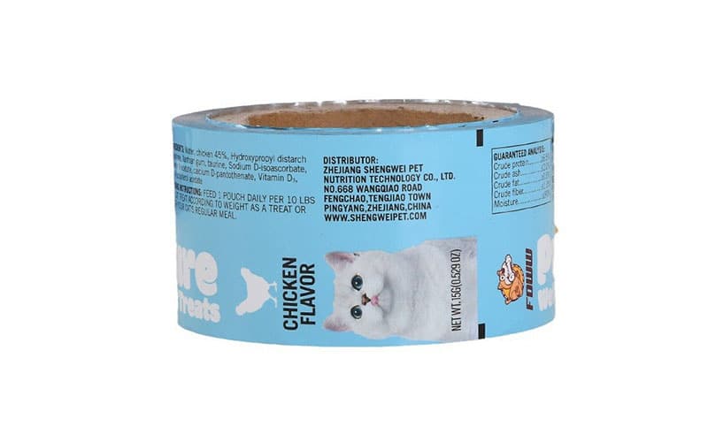 pet cat dog food rolled film