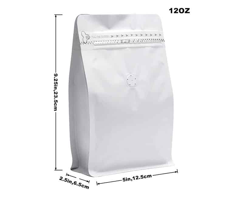 8oz flat bottom coffee bags