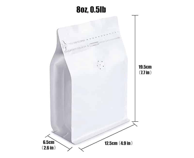 8oz flat bottom coffee bags